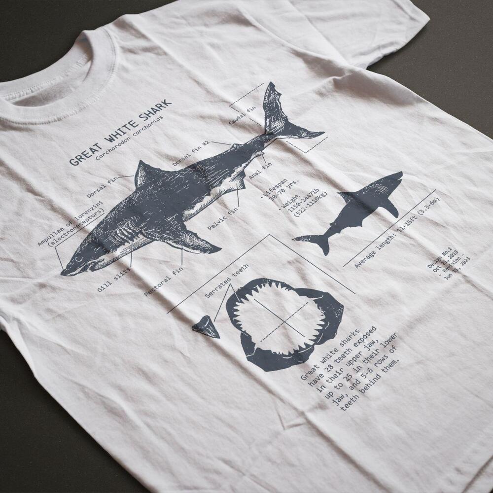 Style Great White Shark Anatomy T-Shirt